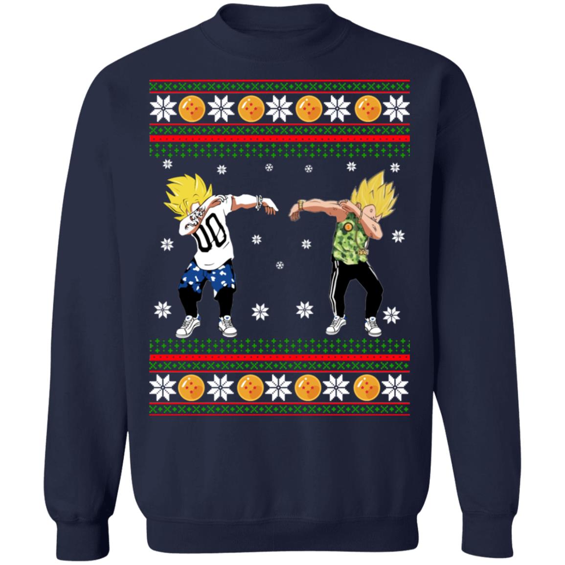 Goku vegeta dab Christmas Sweater - Holiday Gift product image 3