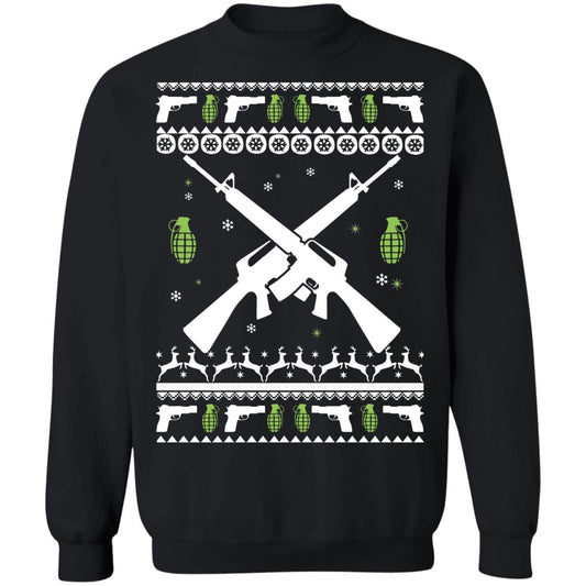 Assault Rifle Ugly Christmas Sweater - Holiday Gift product image