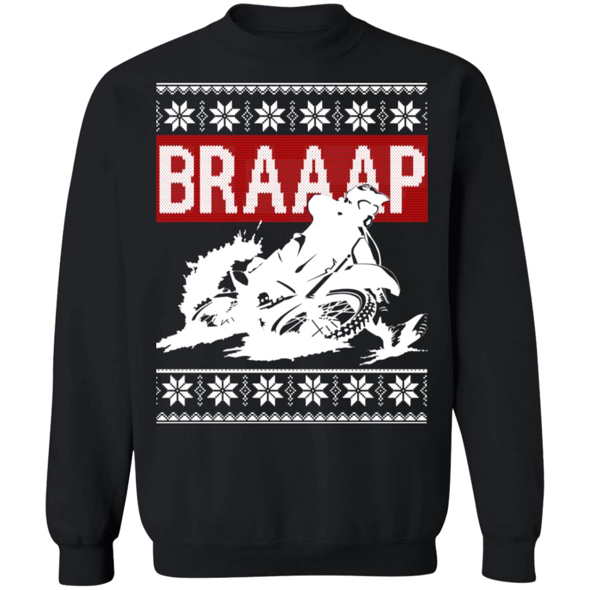 Braaap Motocross Ugly Christmas Sweater - Holiday Gift product image