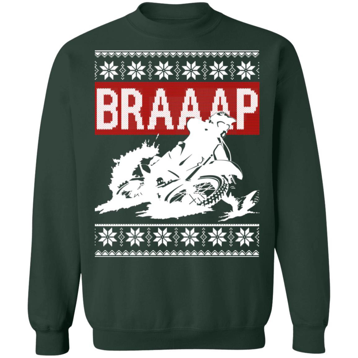 Braaap Motocross Ugly Christmas Sweater - Holiday Gift product image 3