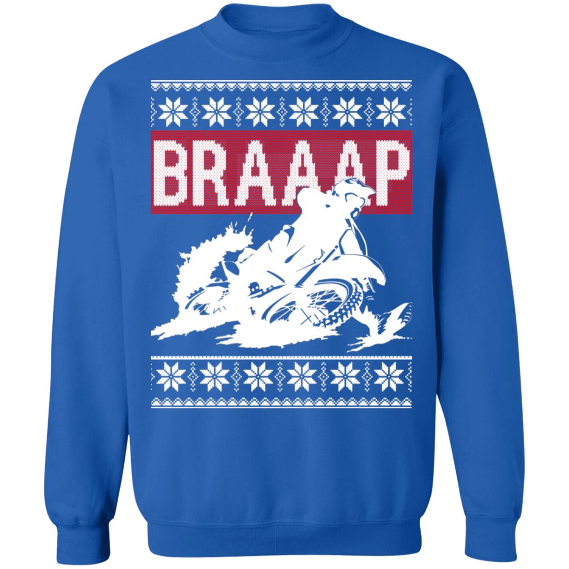 Braaap Motocross Ugly Christmas Sweater - Holiday Gift product image 2