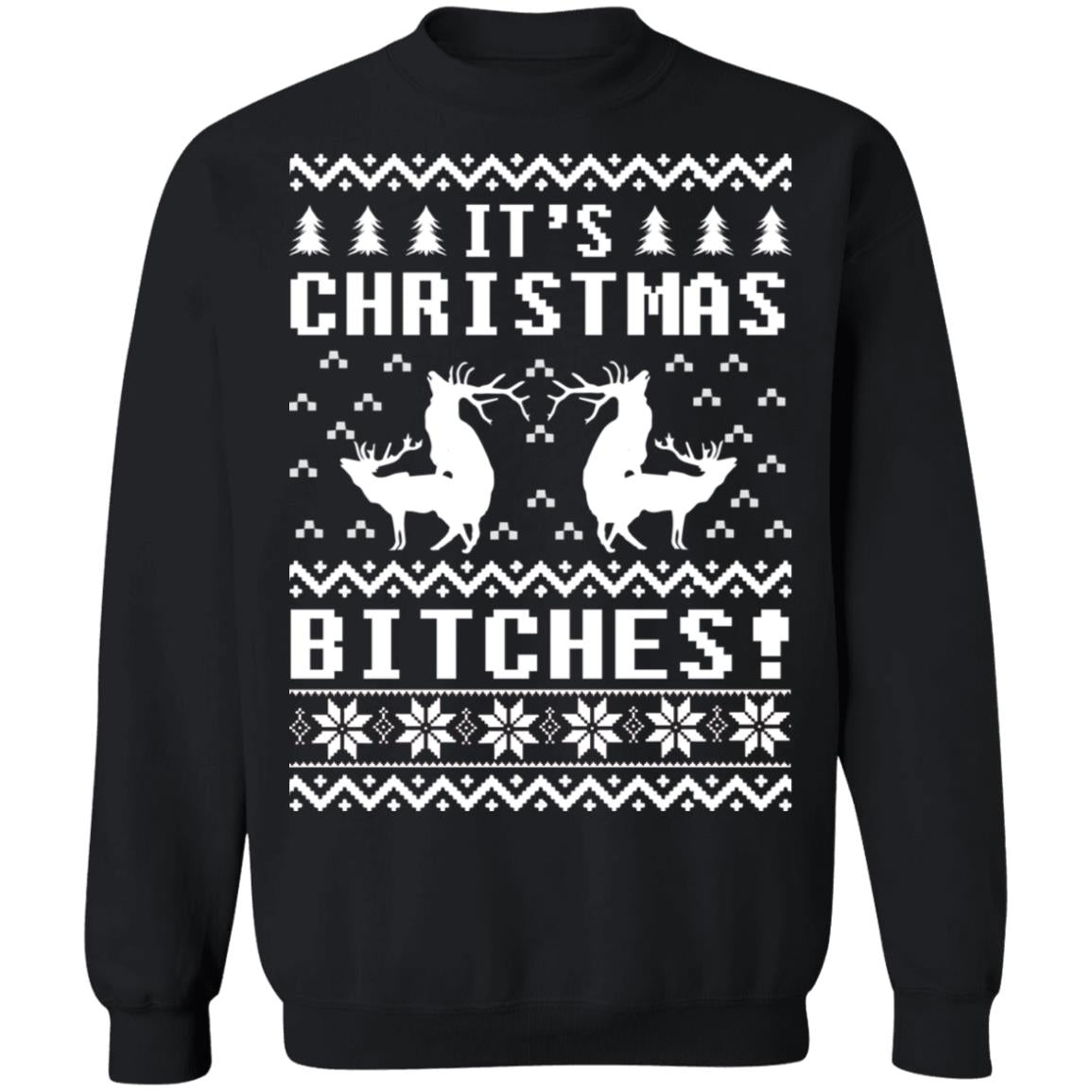 It’s Christmas b*tches Ugly Humping Reindeer Ugly Christmas Sweater - Holiday Gift product image 2