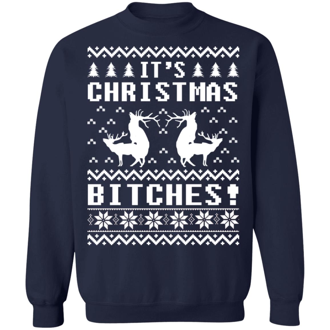 It’s Christmas b*tches Ugly Humping Reindeer Ugly Christmas Sweater - Holiday Gift product image 3