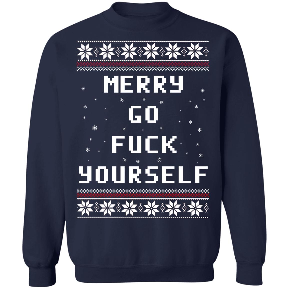 Merry go f*ck yourself Christmas Sweater - Holiday Gift product image 3