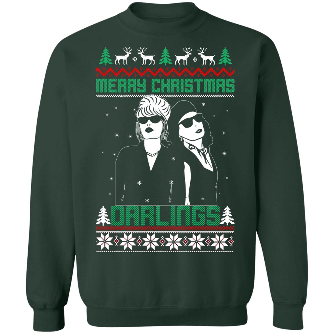 Patsy and Edina merry Christmas darlings Christmas Sweater - Holiday Gift product image 4
