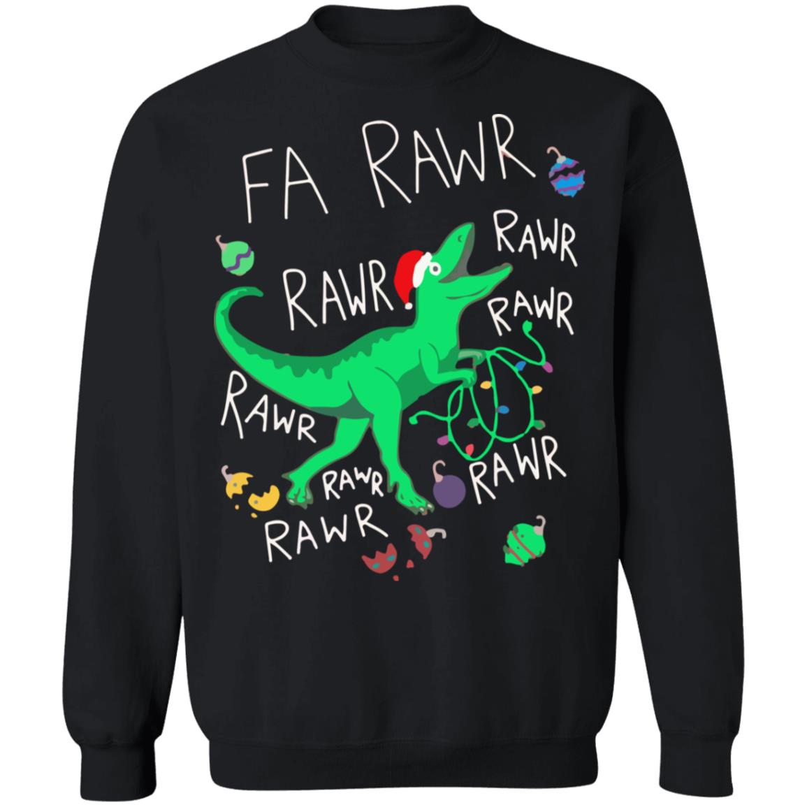 Dinosaur Fa Rawr Rawr Christmas Sweater - Holiday Gift product image