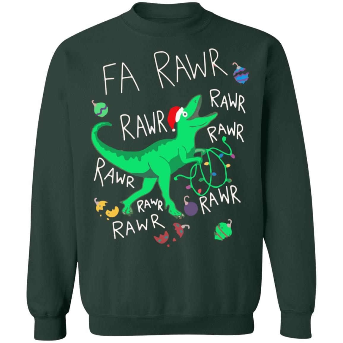 Dinosaur Fa Rawr Rawr Christmas Sweater - Holiday Gift product image 3