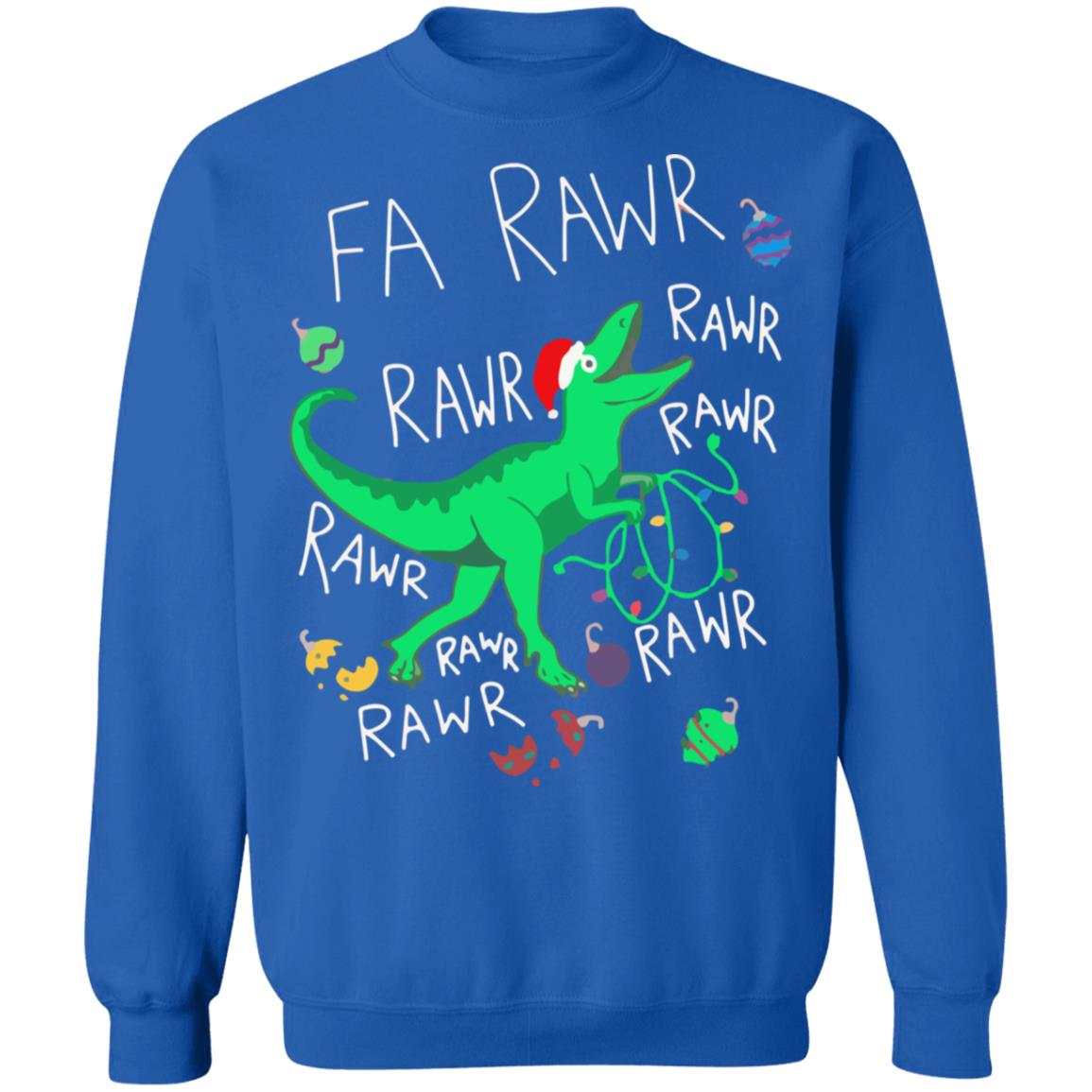 Dinosaur Fa Rawr Rawr Christmas Sweater - Holiday Gift product image 2