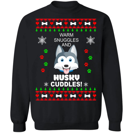 Warm snuggles and Husky cuddles Christmas Sweater - Holiday Gift product image 2