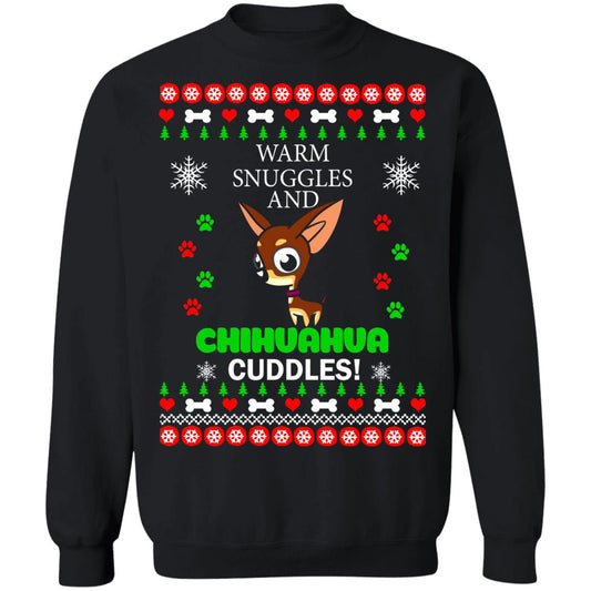 Warm snuggles and chihuahua cuddles Christmas Sweater - Holiday Gift product image 2