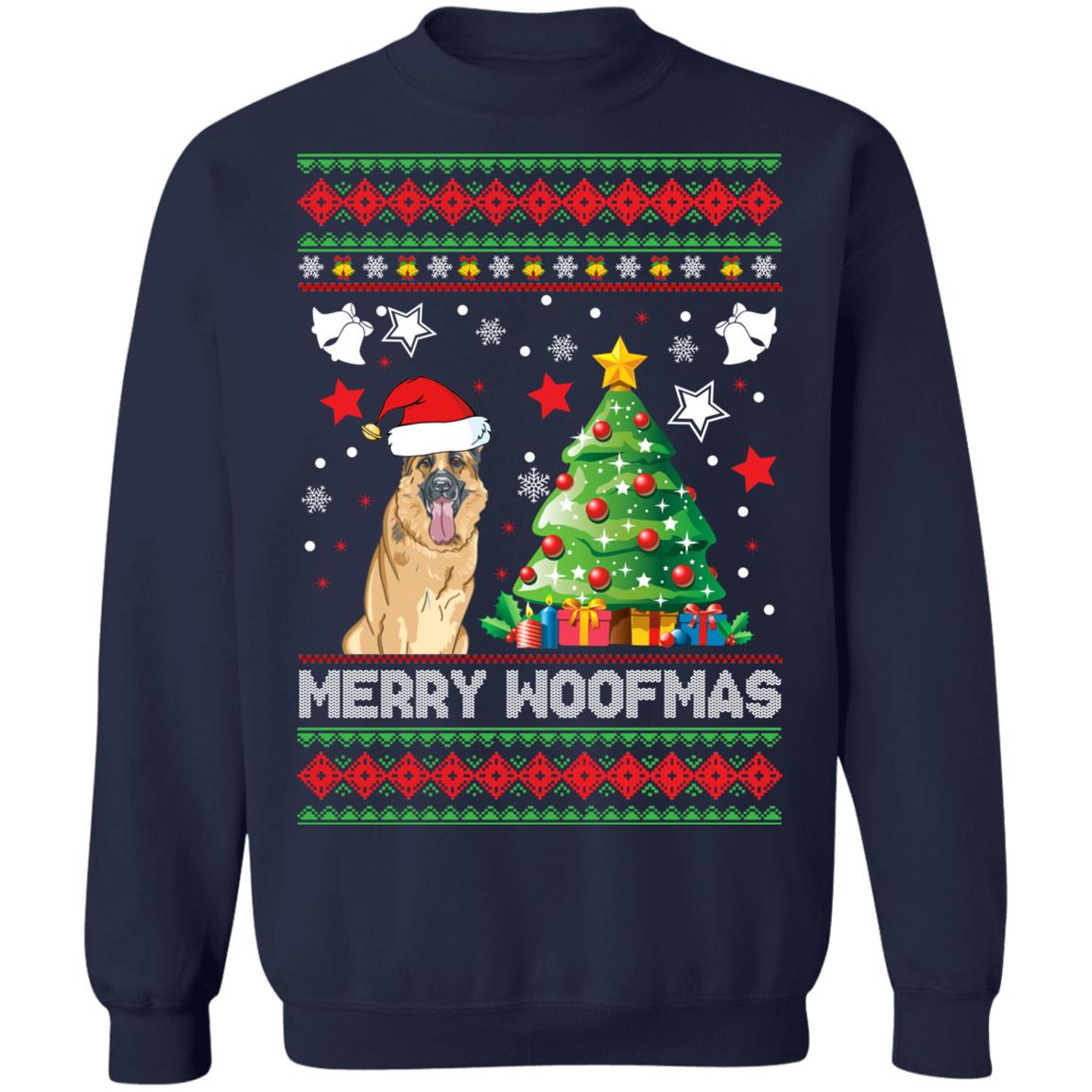 Merry woofmas German Shepherd Christmas Sweater - Holiday Gift product image 3