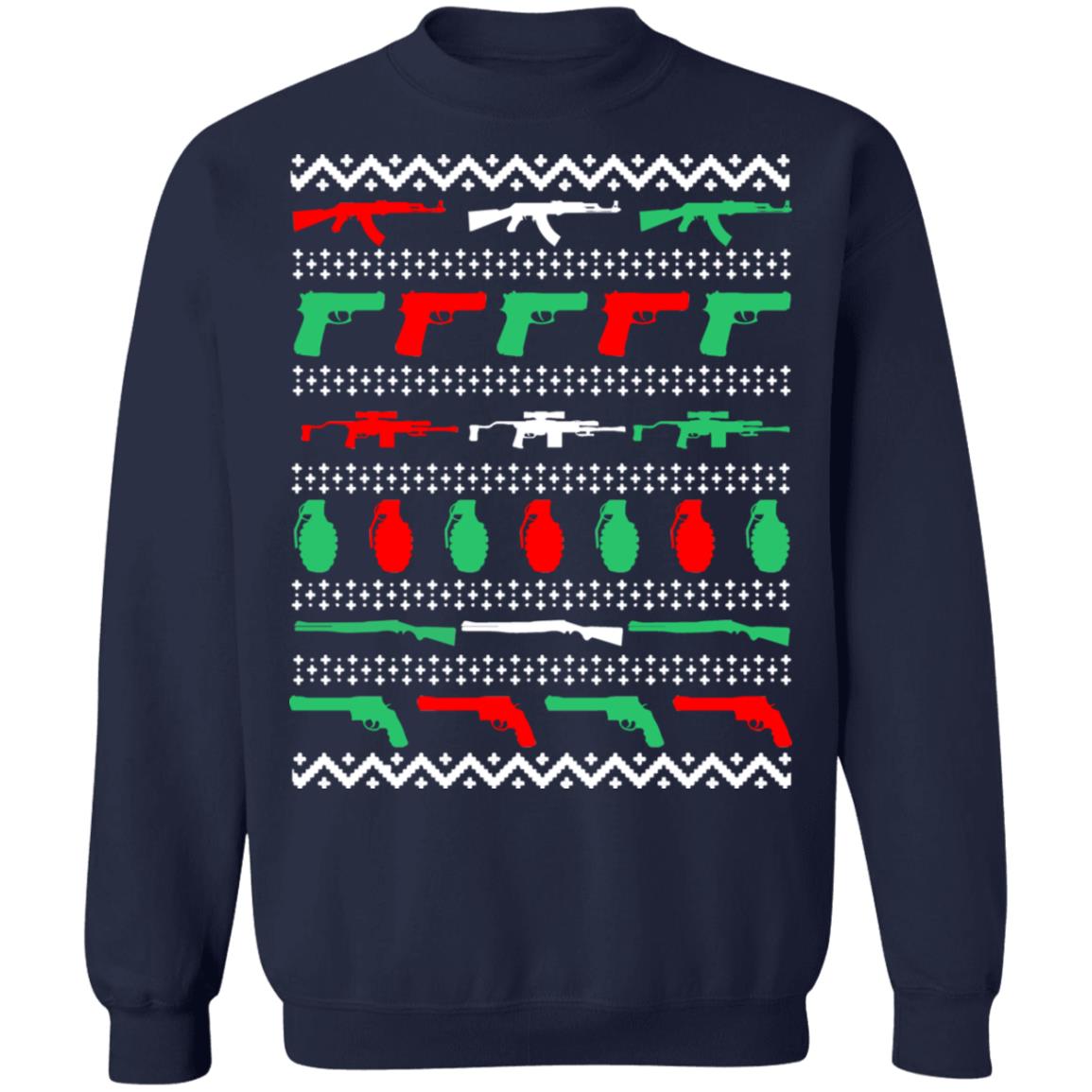 Gun grenade all my favorite things Christmas Sweater - Holiday Gift product image 3