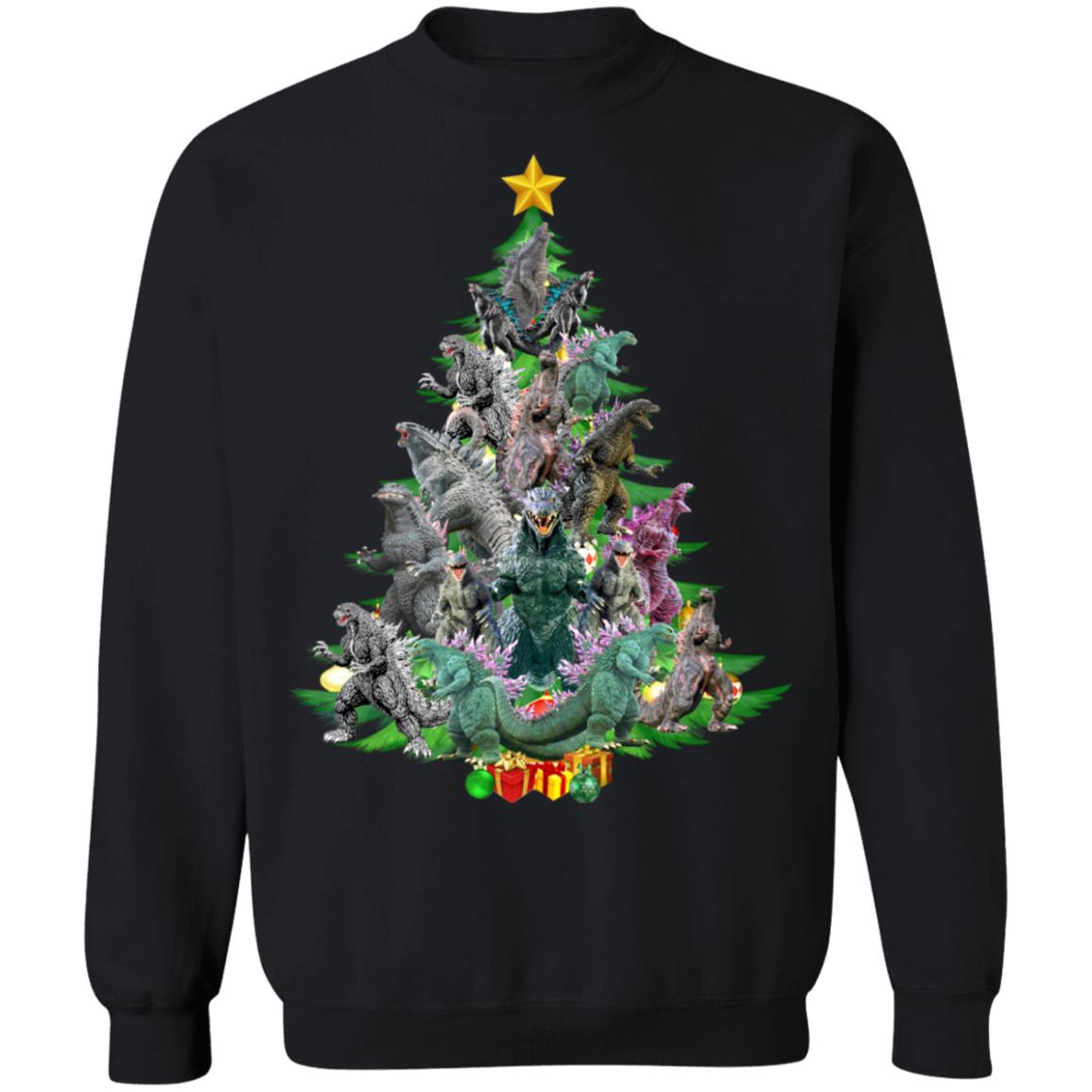Godzilla Chrismas tree Graphic Sweater - Gift Idea product image 2