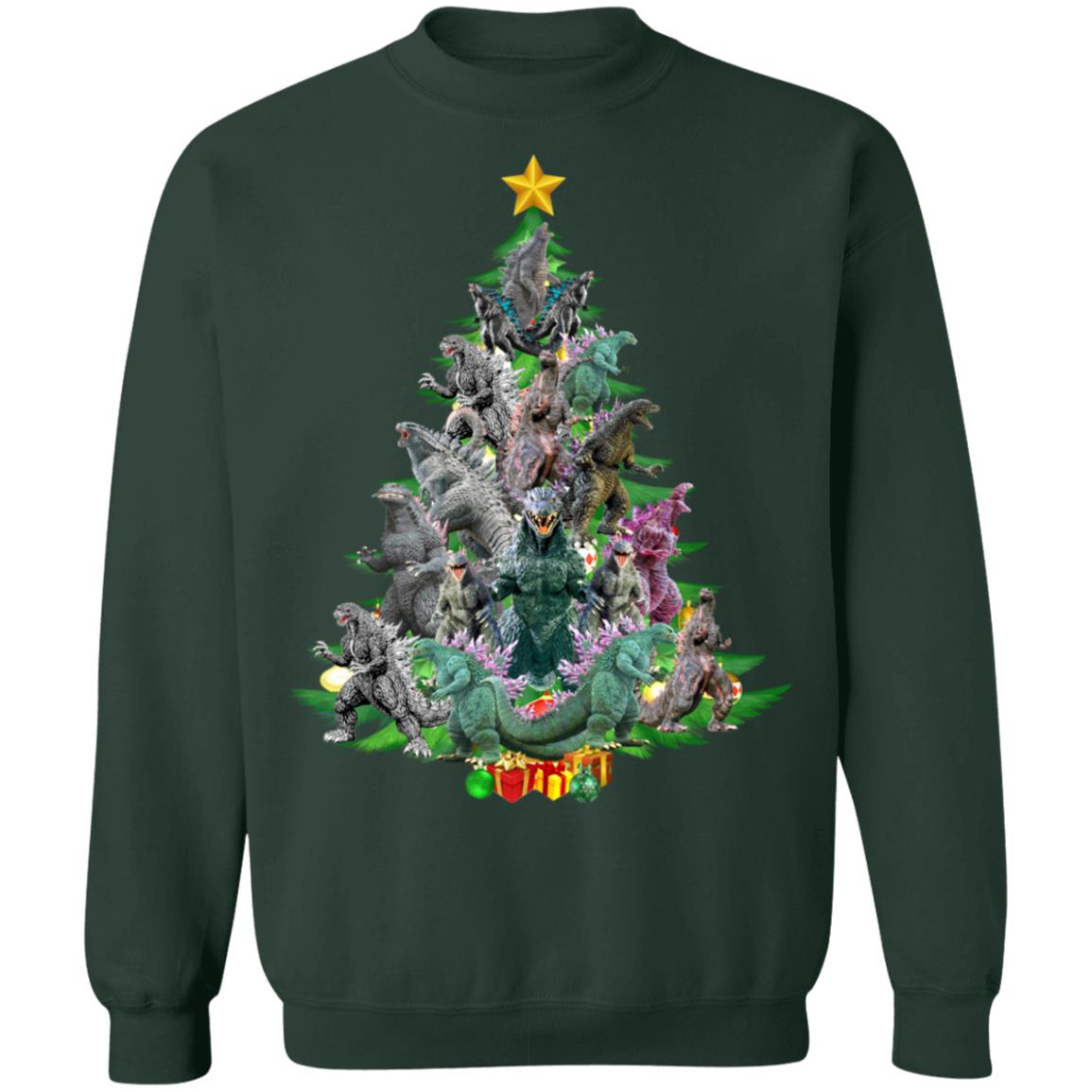 Godzilla Chrismas tree Graphic Sweater - Gift Idea product image 4