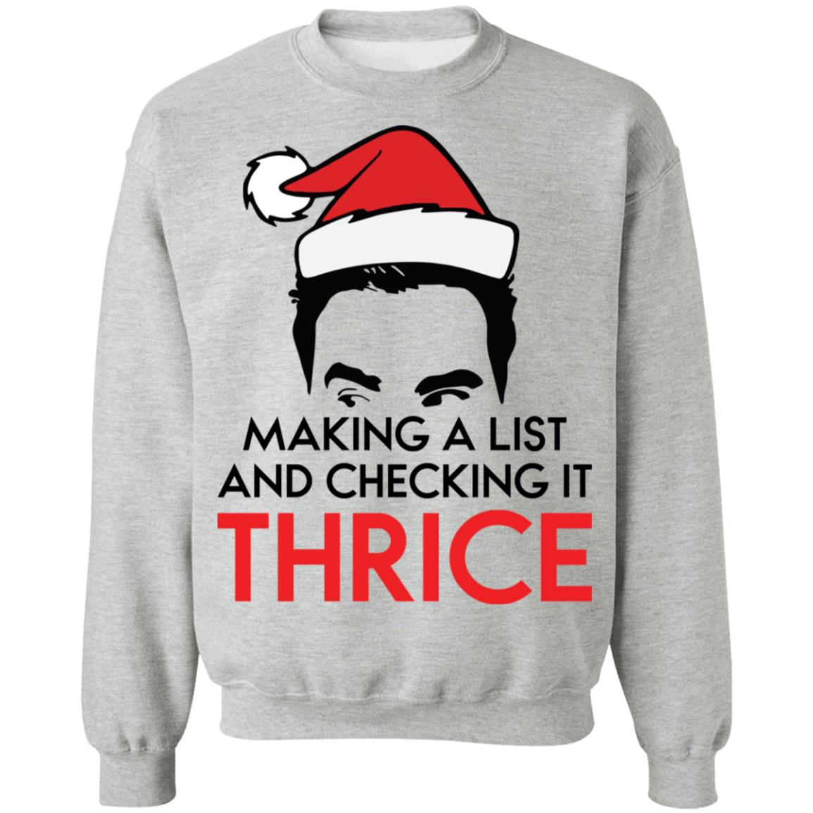 David Rose Santa making a list and checking it thrice Christmas Sweater - Holiday Gift product image 2