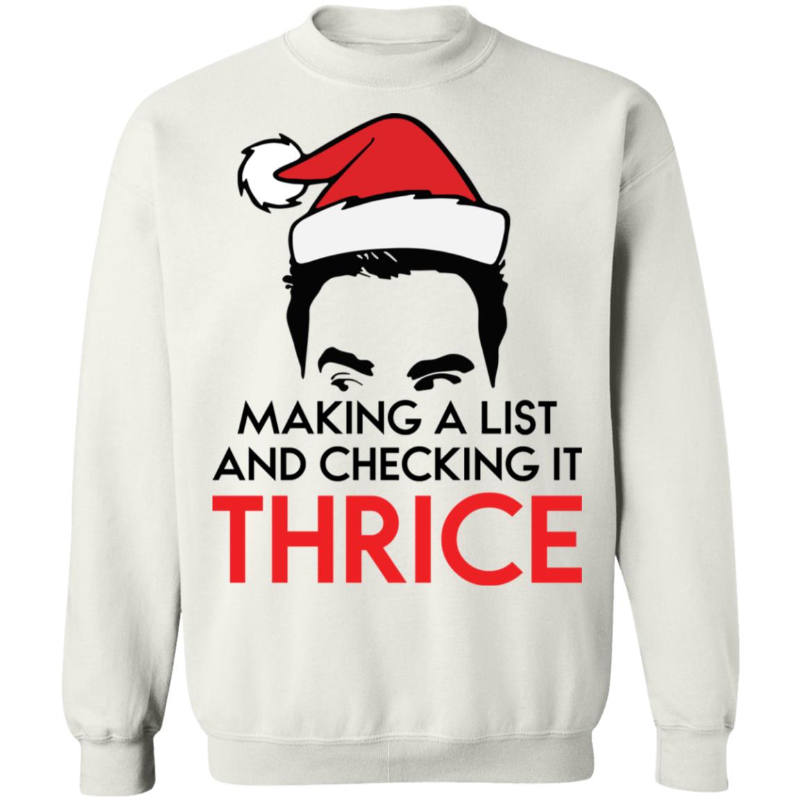 David Rose Santa making a list and checking it thrice Christmas Sweater - Holiday Gift product image 3