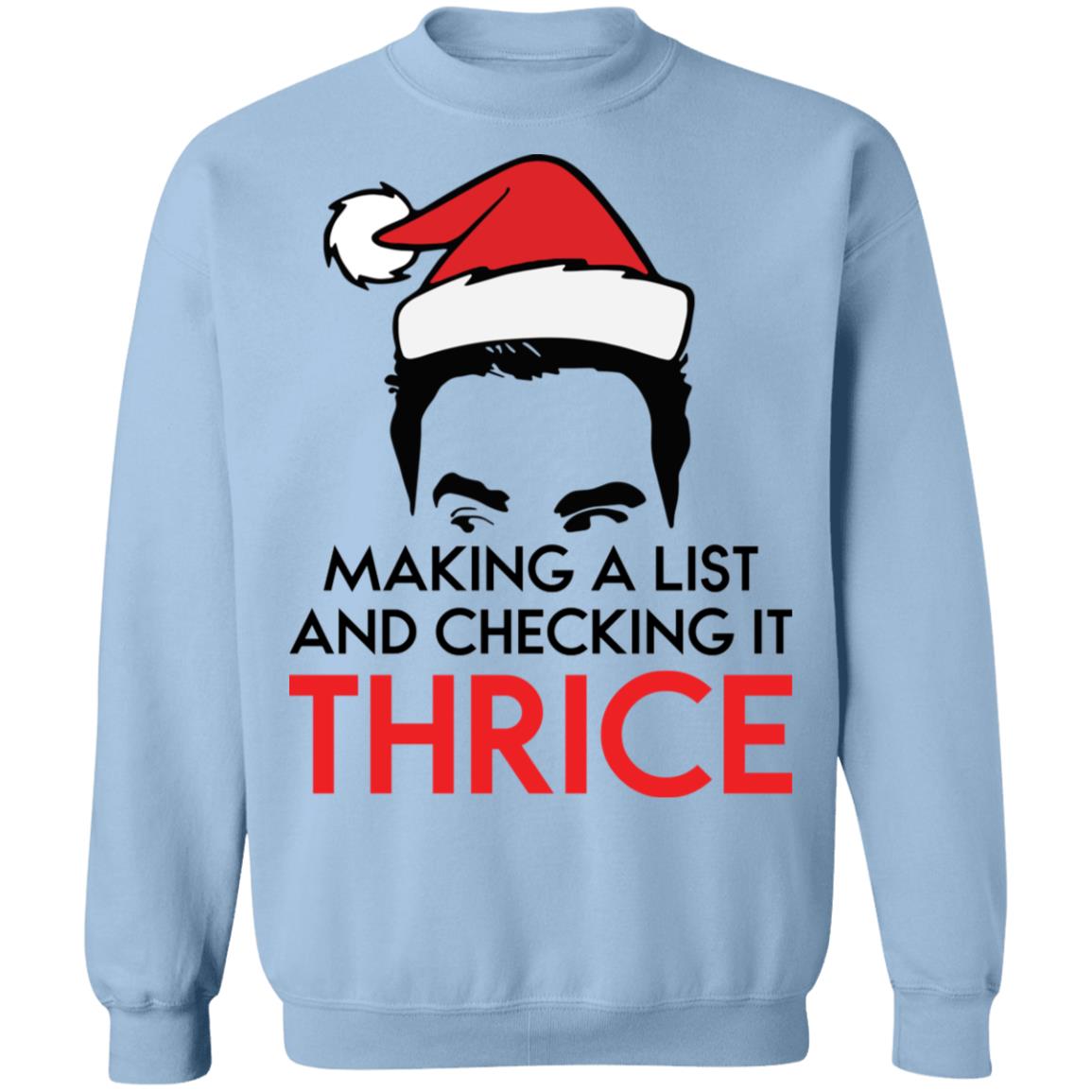 David Rose Santa making a list and checking it thrice Christmas Sweater - Holiday Gift product image 4