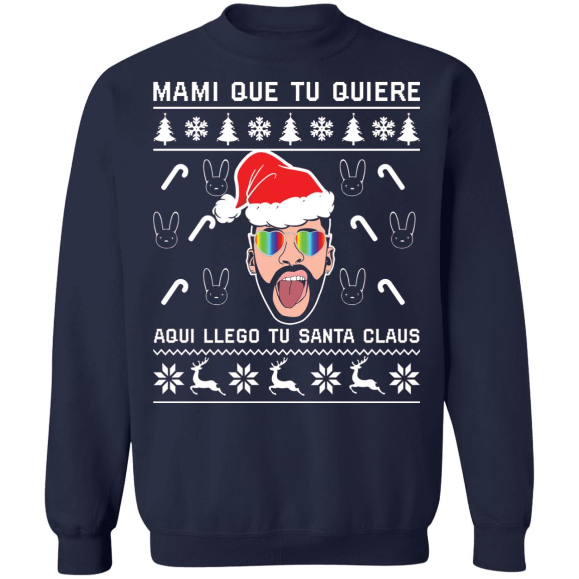 Bad Bunny mami que tu quiere Christmas Sweater - Holiday Gift product image 3