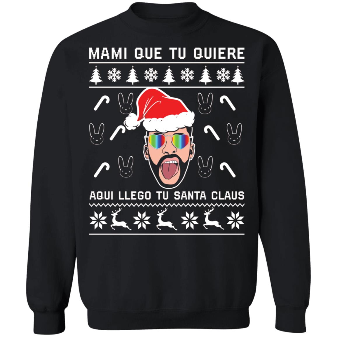 Bad Bunny mami que tu quiere Christmas Sweater - Holiday Gift product image 2