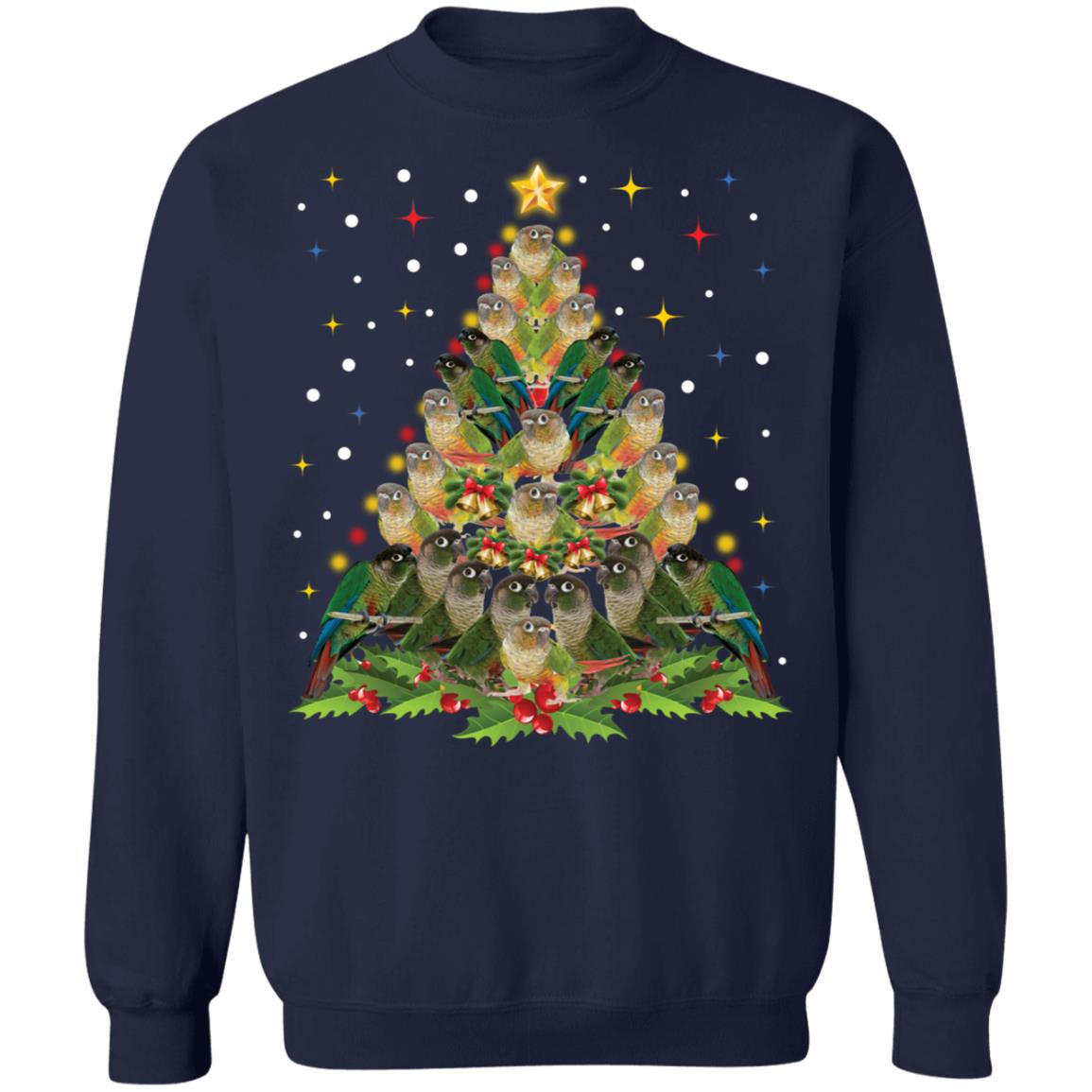 Green Cheek Conure Christmas tree Christmas Sweater - Holiday Gift product image 3