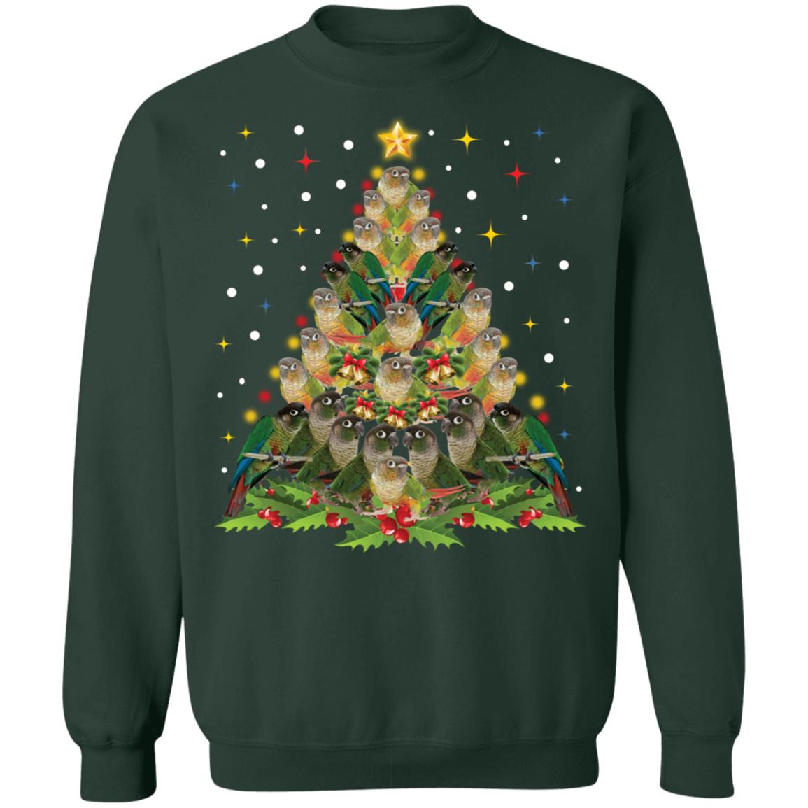 Green Cheek Conure Christmas tree Christmas Sweater - Holiday Gift product image 4