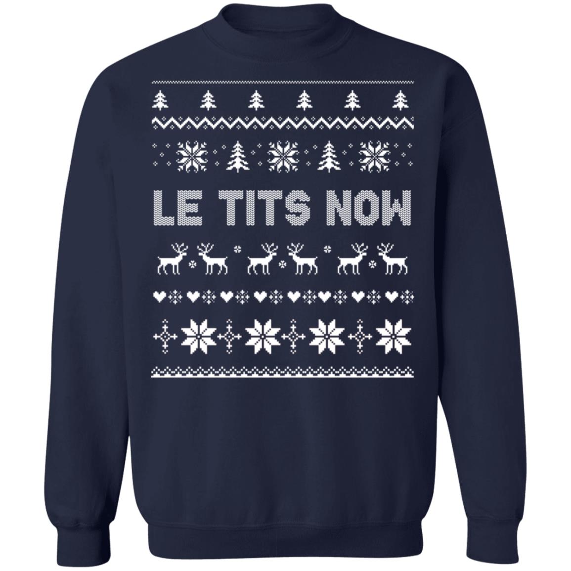 Le tits now Ugly Christmas Sweater - Holiday Gift product image 3