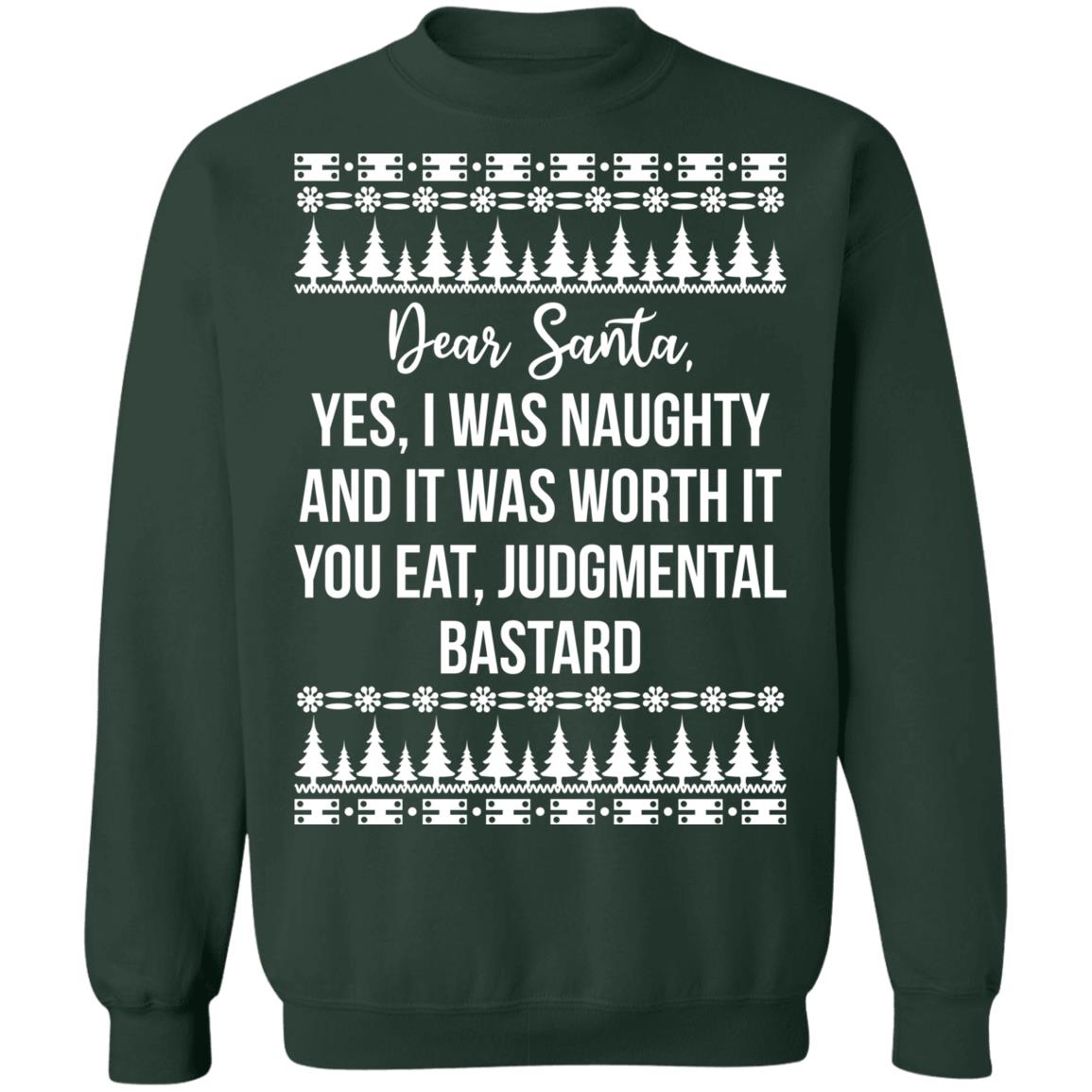 Dear Santa yes i was naughty and it was worth it Christmas Sweater - Holiday Gift product image 3