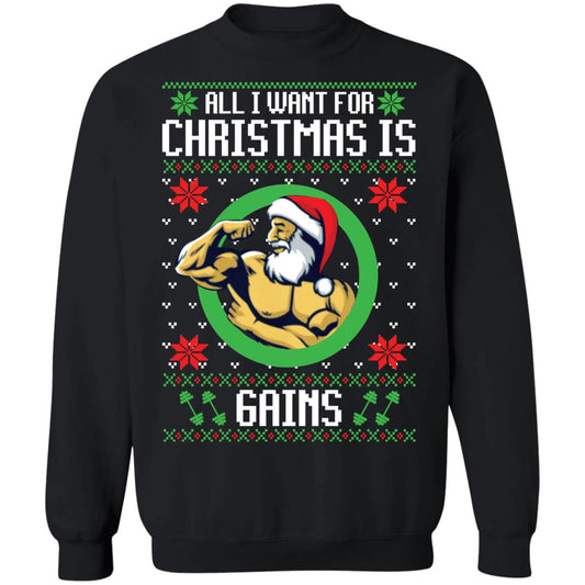 All i want for Christmas is gains Christmas Sweater - Holiday Gift product image 2