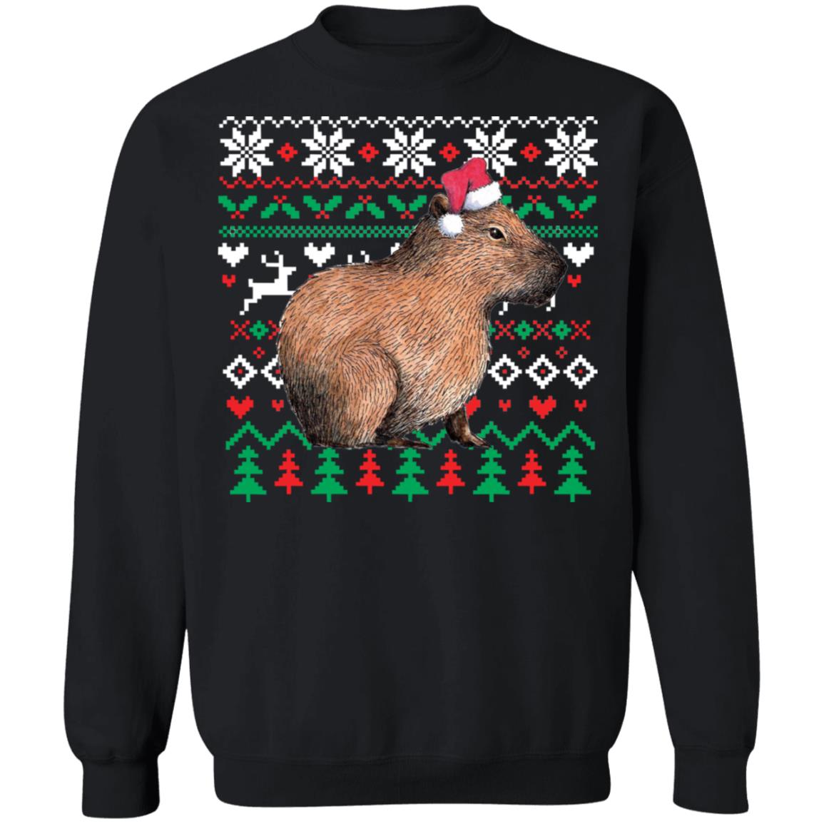 Capybara Santa Claus Ugly Christmas Sweater - Holiday Gift product image 4