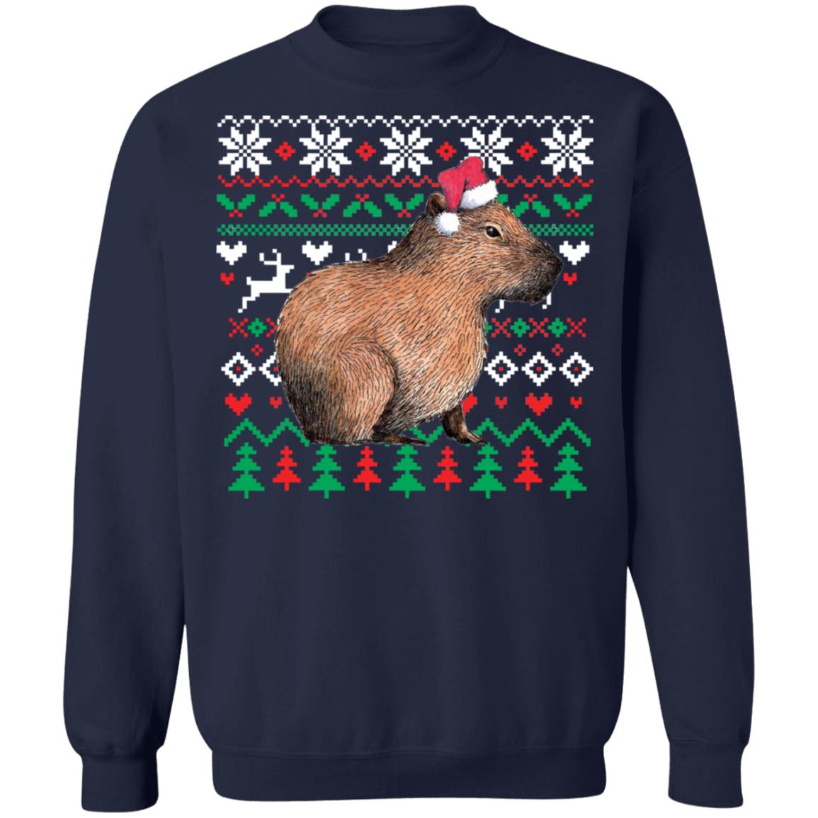 Capybara Santa Claus Ugly Christmas Sweater - Holiday Gift product image 2