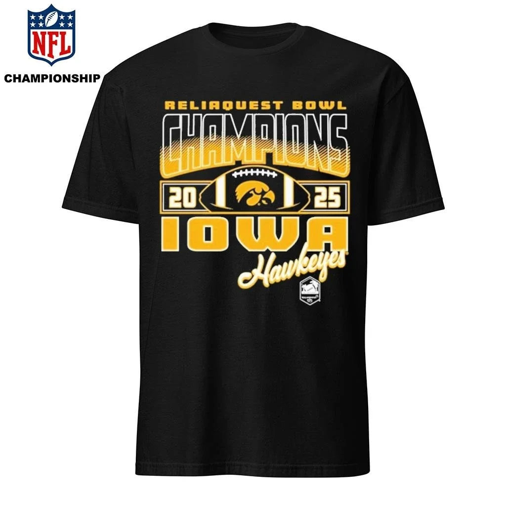 Reliaquest Bowl Champions 2025 Iowa Hawkeyes - Adult & Kids T-Shirts, Sweatshirts & Hoodies apparel design preview 1