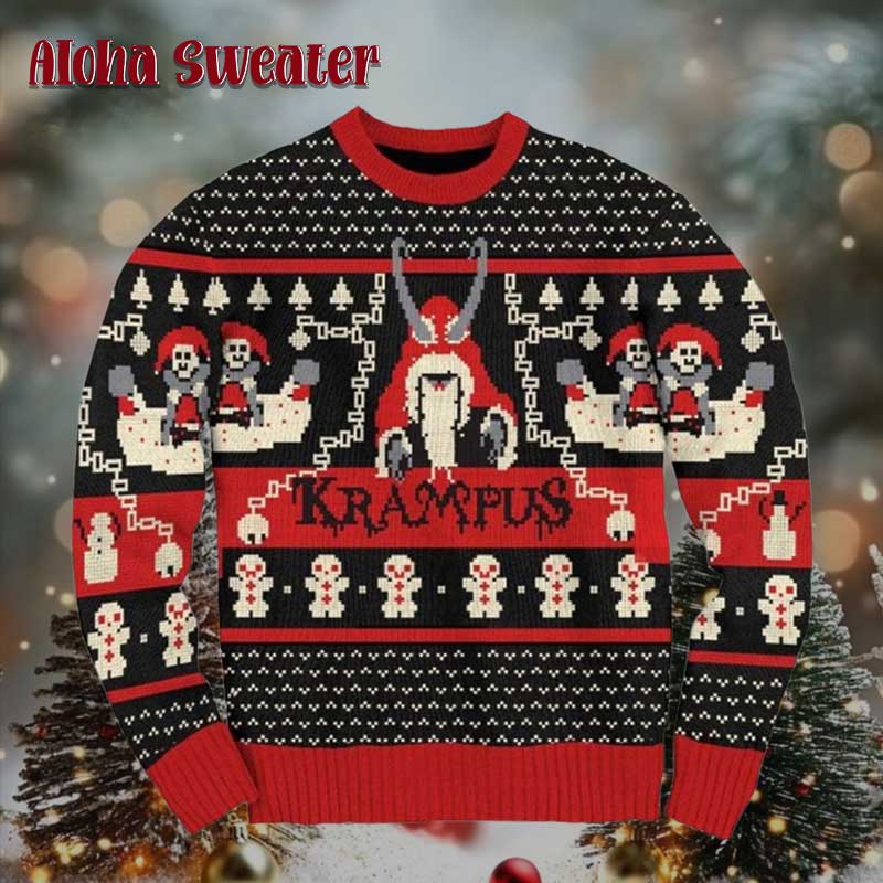 Naughty Brats Krampus Ugly Christmas Sweater - Holiday Gift product image 2