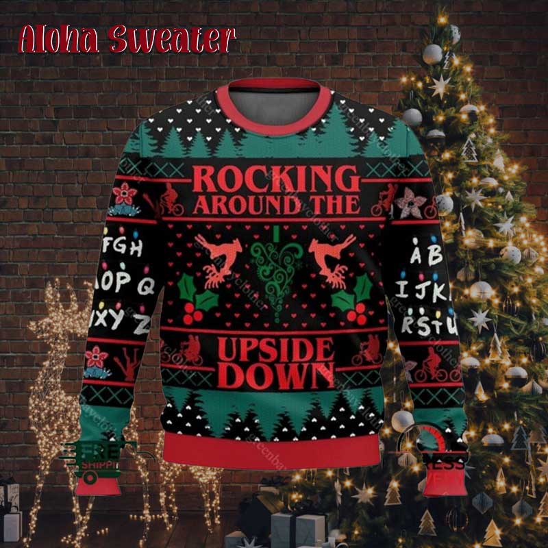 Run From The Demon Stranger Things Ugly Christmas Sweater - Holiday Gift product image 3