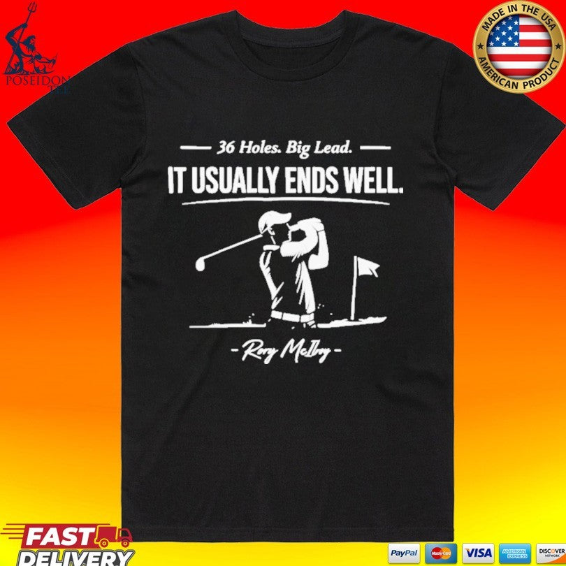 Rory Mcilroy 36 Holes Big Lead - Adult & Kids T-Shirts, Sweatshirts & Hoodies apparel design preview 1