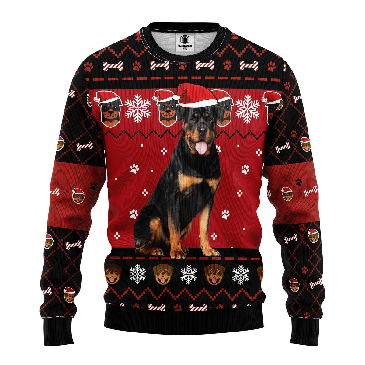 Rottweiler 3D 3D Ugly Christmas Sweater - Holiday Gift product image