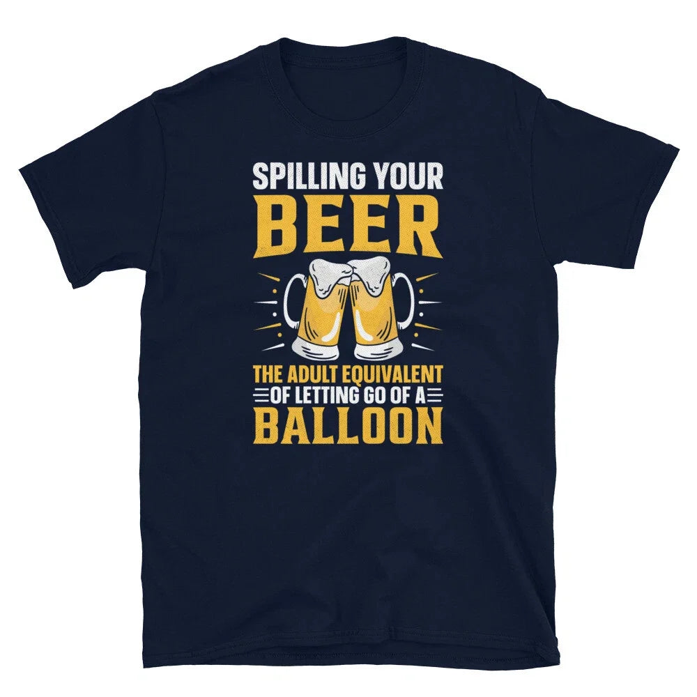 Spilling Your Beer Equivalent Letting Go Balloon - Adult & Kids T-Shirts, Sweatshirts & Hoodies apparel design preview 1