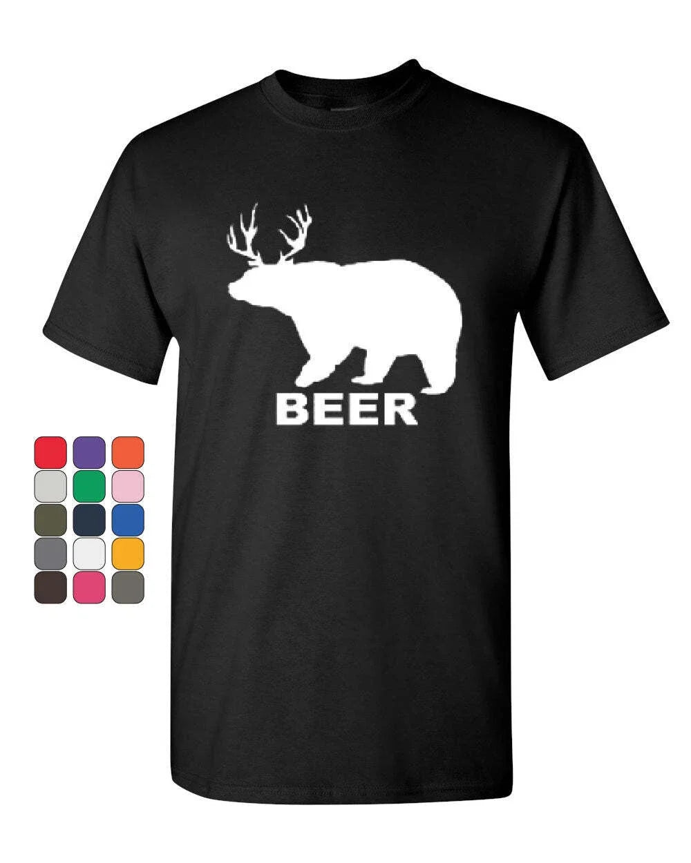 Bear Deer Beer Funny Drinking - Adult & Kids T-Shirts, Sweatshirts & Hoodies apparel design preview 1