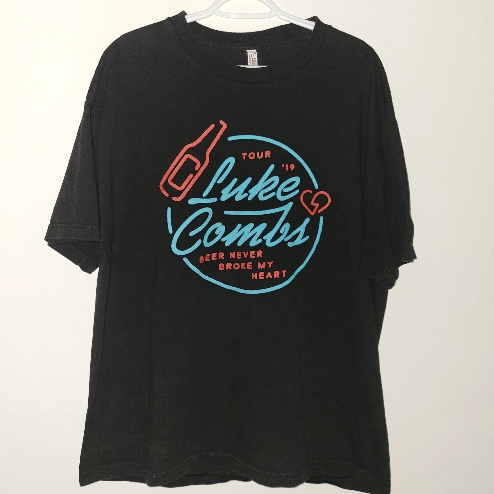Luke Combs Beer Never Broke My Heart 2019 Tour Men's - Adult & Kids T-Shirts, Sweatshirts & Hoodies apparel design preview 1