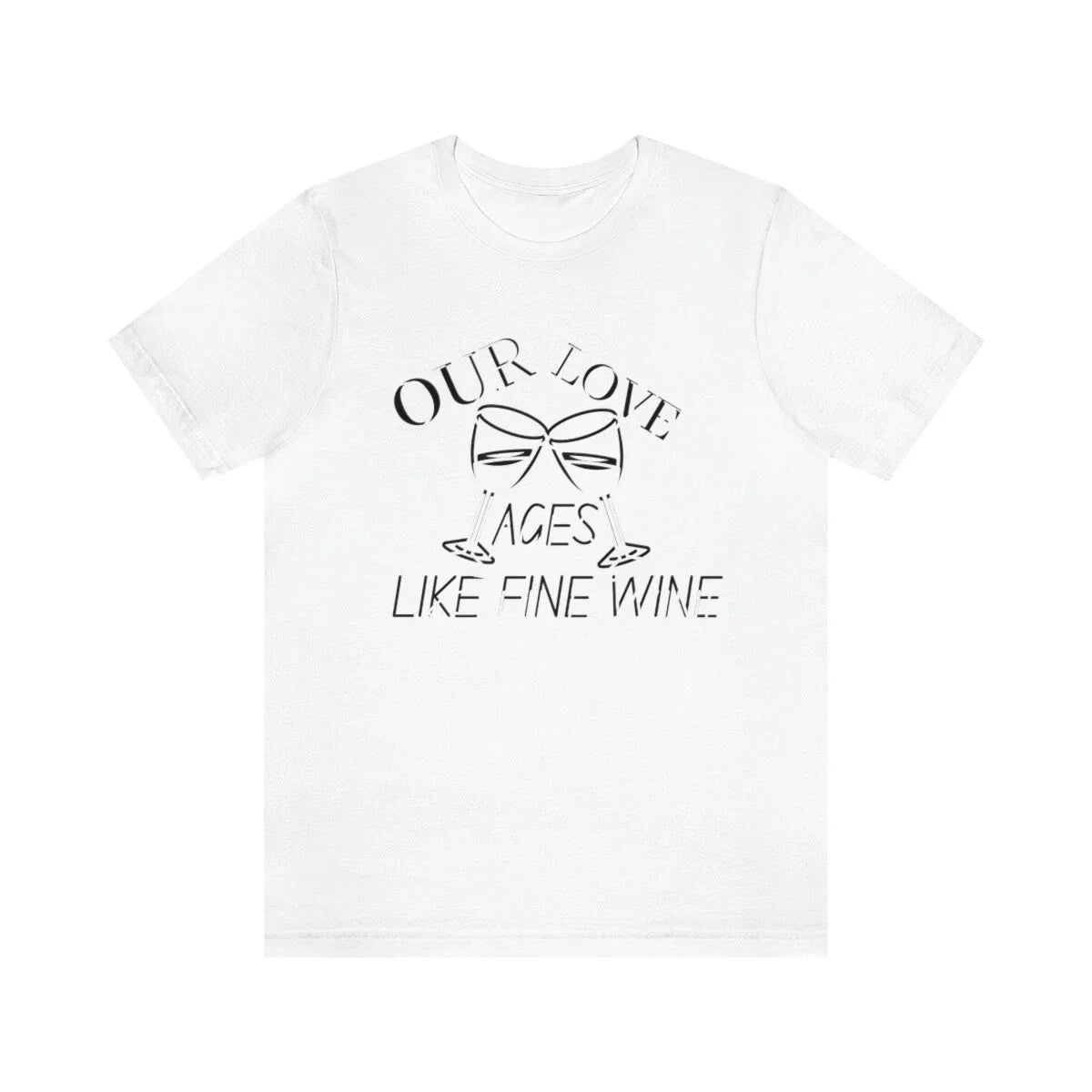 Valentines Love Wine Couples Ageing Story White - Adult & Kids T-Shirts, Sweatshirts & Hoodies apparel design preview 1