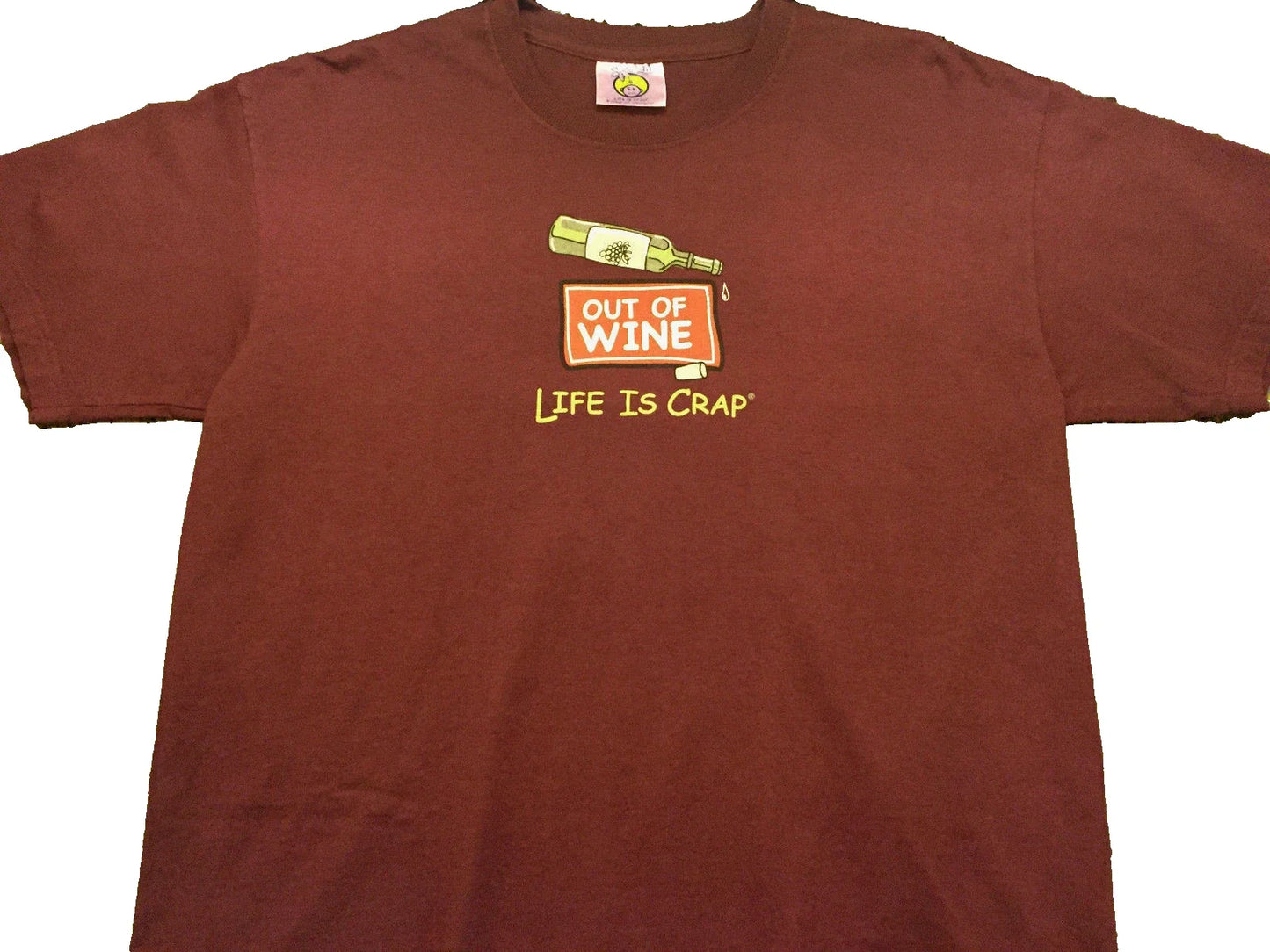 Adult Life Is Crap Out Of Wine Red Bottle Medium - Adult & Kids T-Shirts, Sweatshirts & Hoodies apparel design preview 1