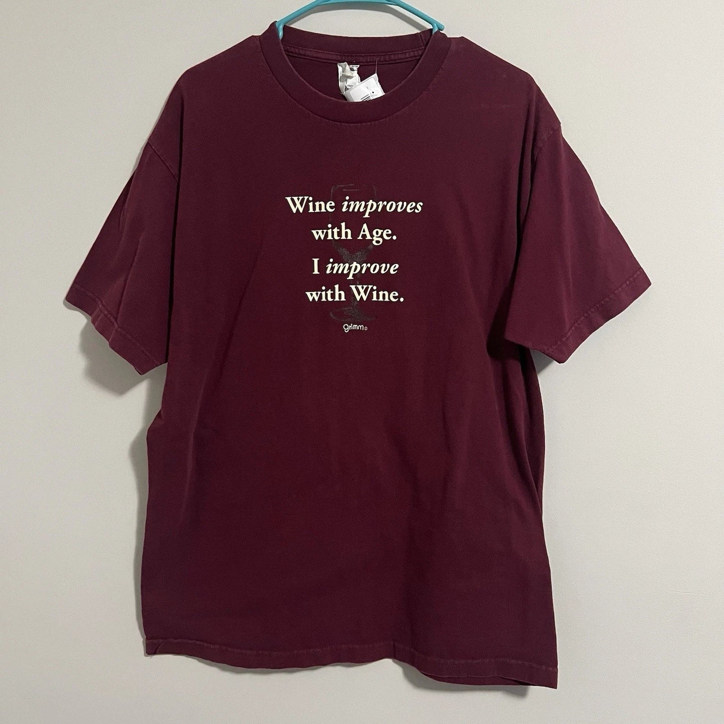 Size L Wine Improves With Age - Adult & Kids T-Shirts, Sweatshirts & Hoodies apparel design preview 1