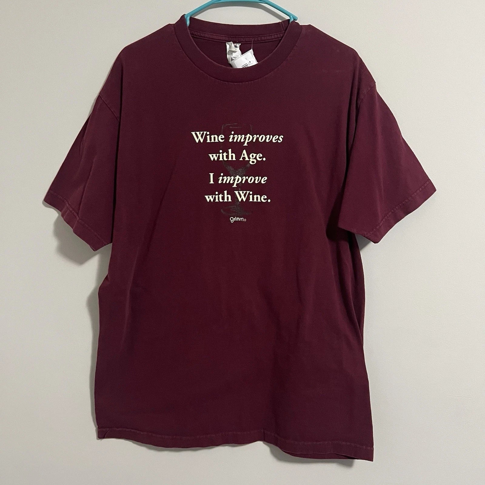 Size L Wine Improves With Age - Adult & Kids T-Shirts, Sweatshirts & Hoodies apparel design preview 1