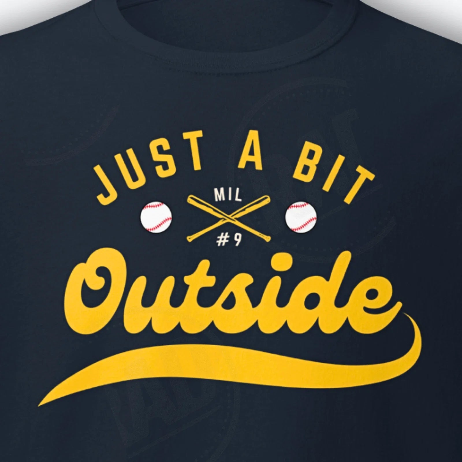 NEW Bob Uecker Tribute RIP Brewers Just A Bit Outside - Adult & Kids T-Shirts, Sweatshirts & Hoodies apparel design preview 1