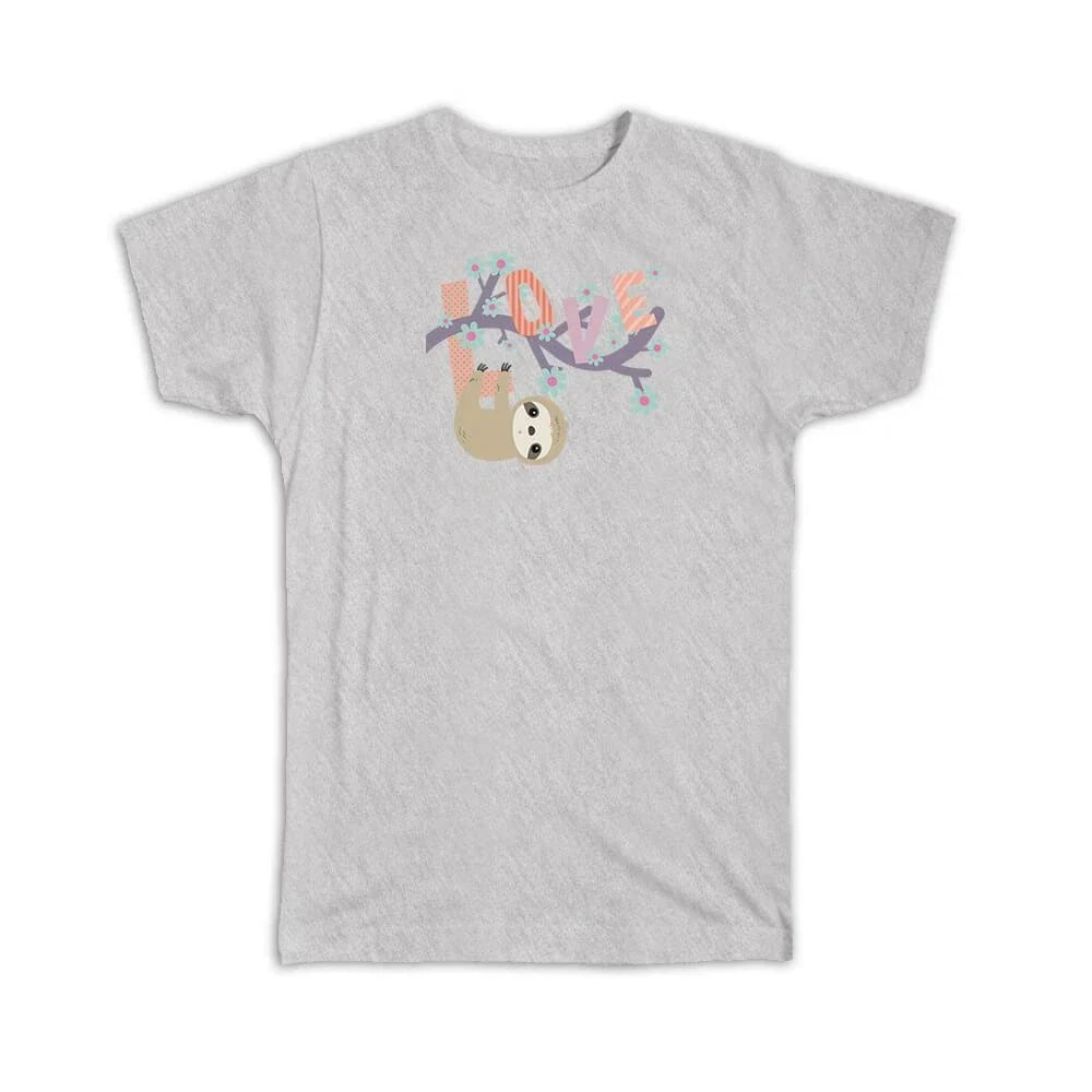 Gift Love Sloth Hanging Cute Friend Valentines - Adult & Kids T-Shirts, Sweatshirts & Hoodies apparel design preview 1
