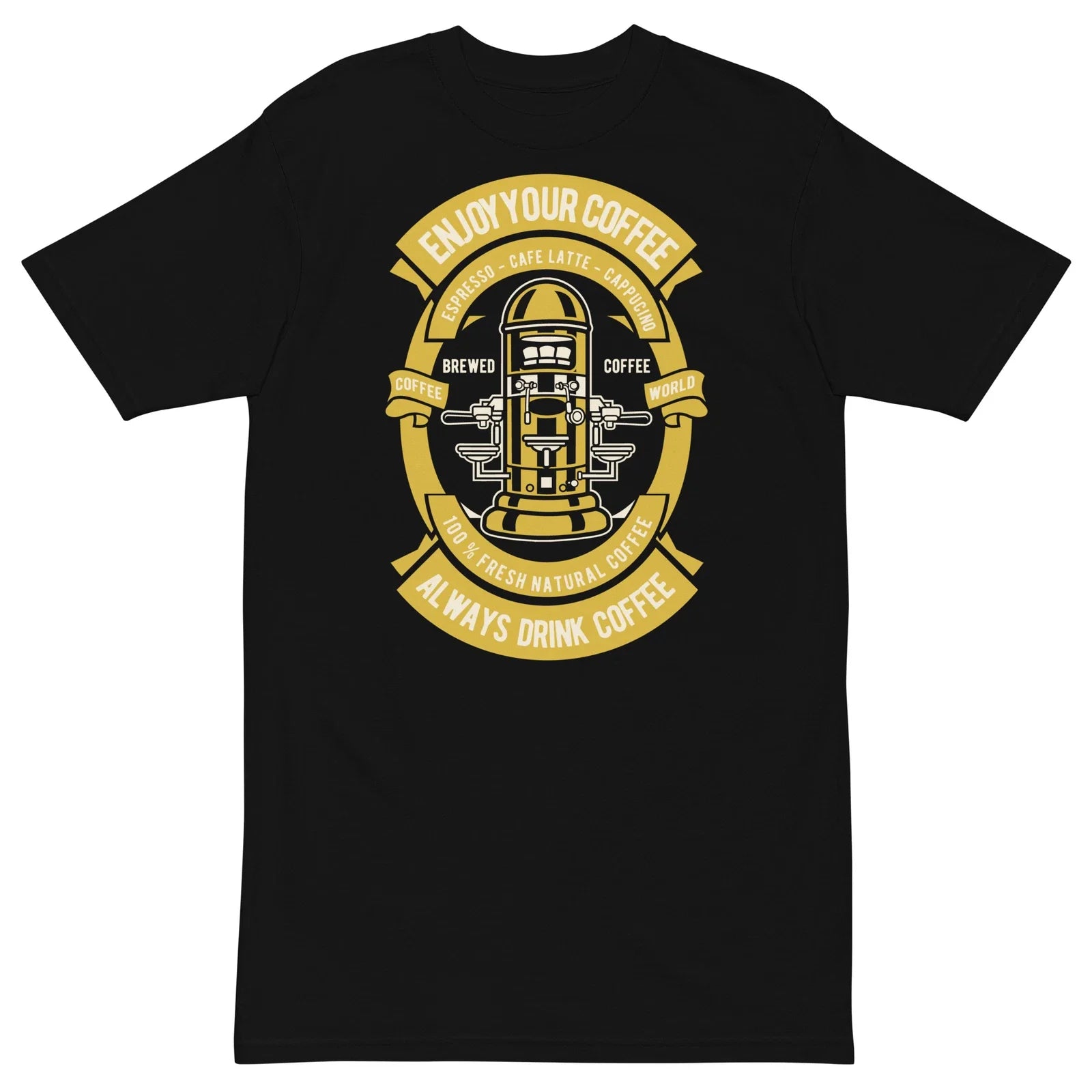 Men's Premium Heavyweight Enjoy Coffee - Adult & Kids T-Shirts, Sweatshirts & Hoodies apparel design preview 1