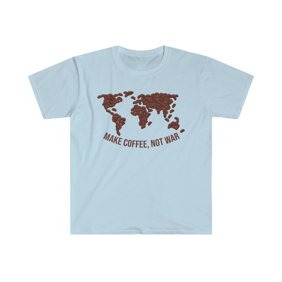 Make coffee, not war. Unisex Softstyle - Adult & Kids T-Shirts, Sweatshirts & Hoodies apparel design preview 1