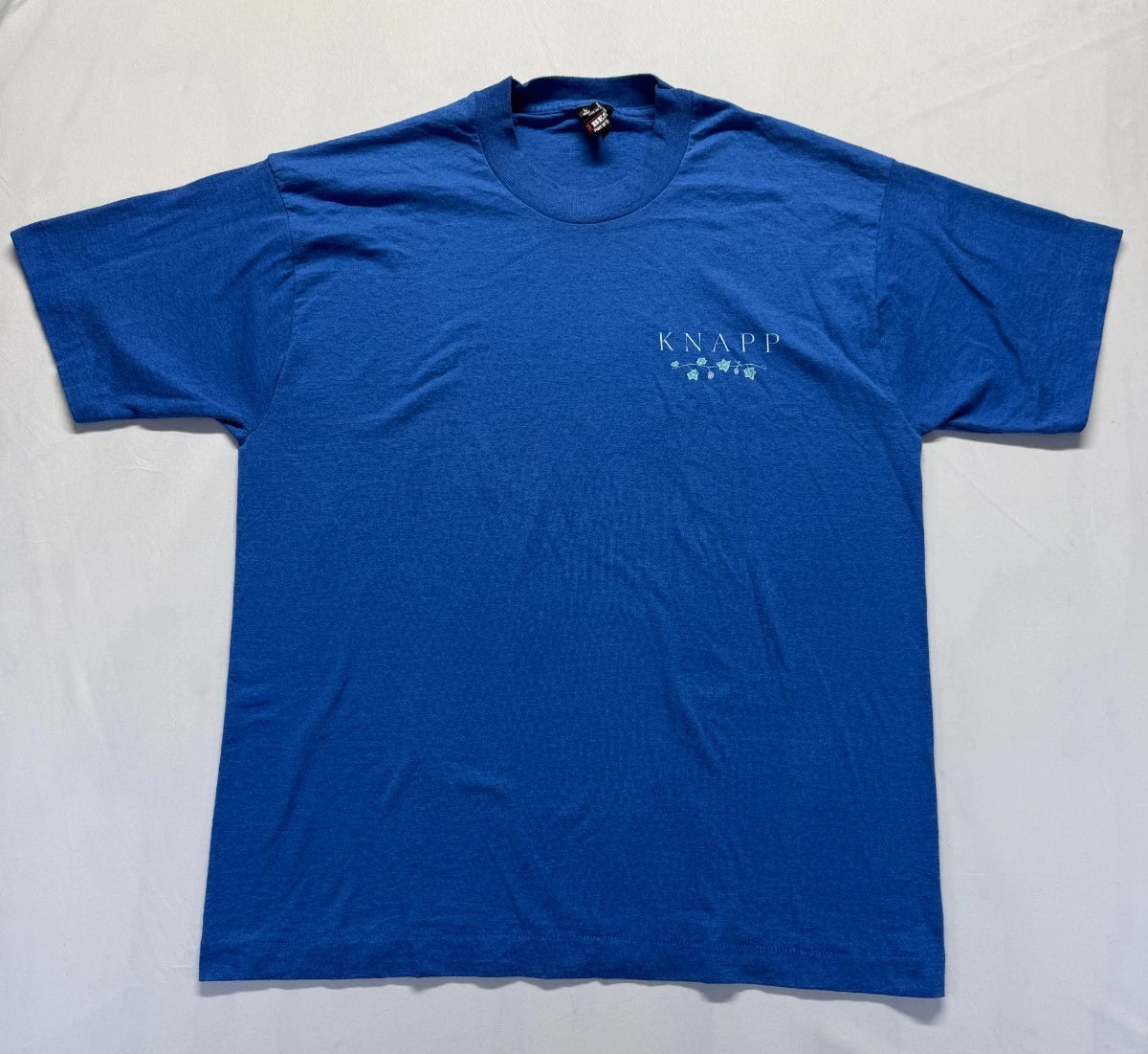 VTG Fruit Of The Loom Mens Large Blue Wine A Little - Adult & Kids T-Shirts, Sweatshirts & Hoodies apparel design preview 1