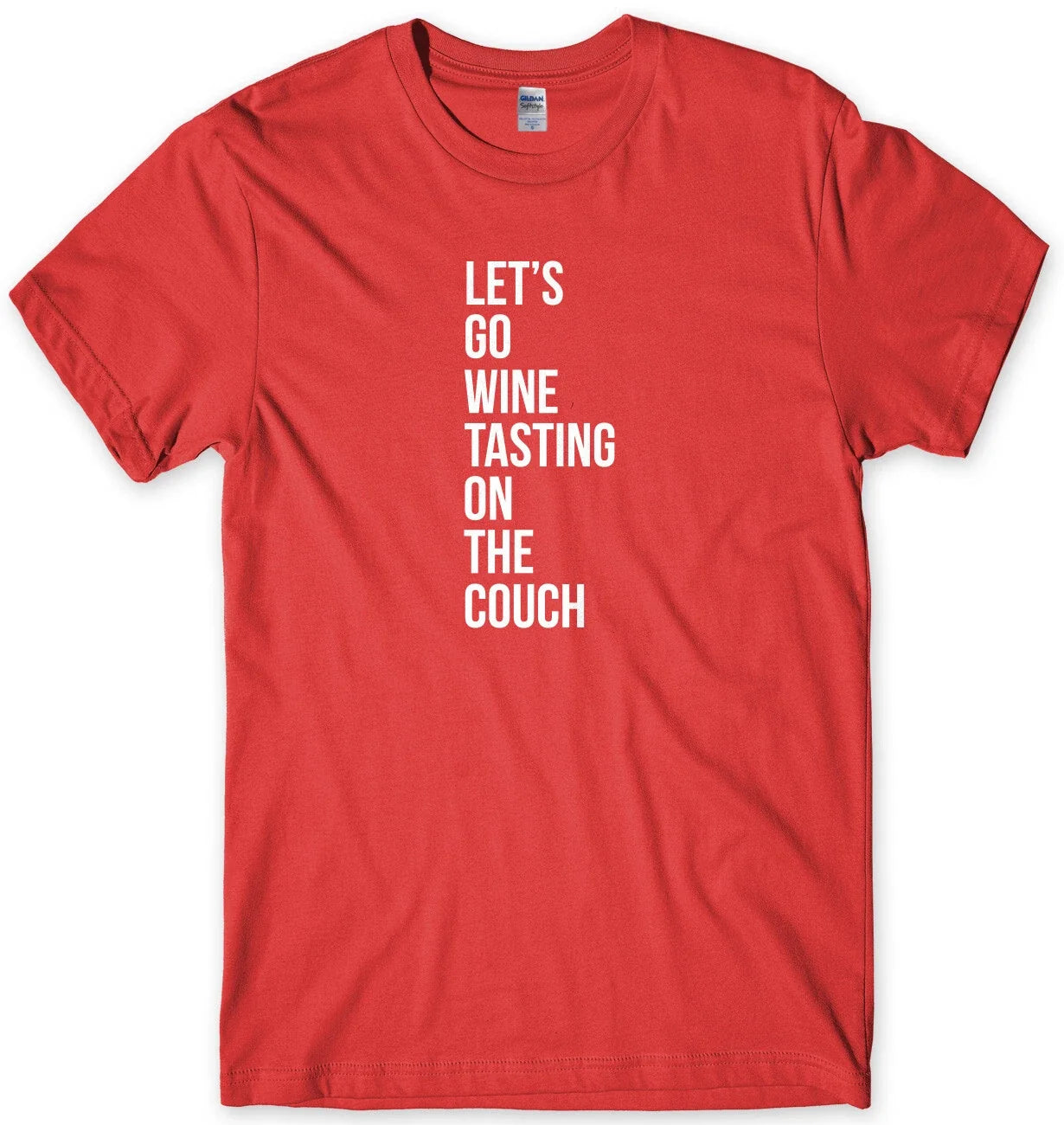 Let's Go Wine Tasting On The Couch Funny Mens - Adult & Kids T-Shirts, Sweatshirts & Hoodies apparel design preview 1
