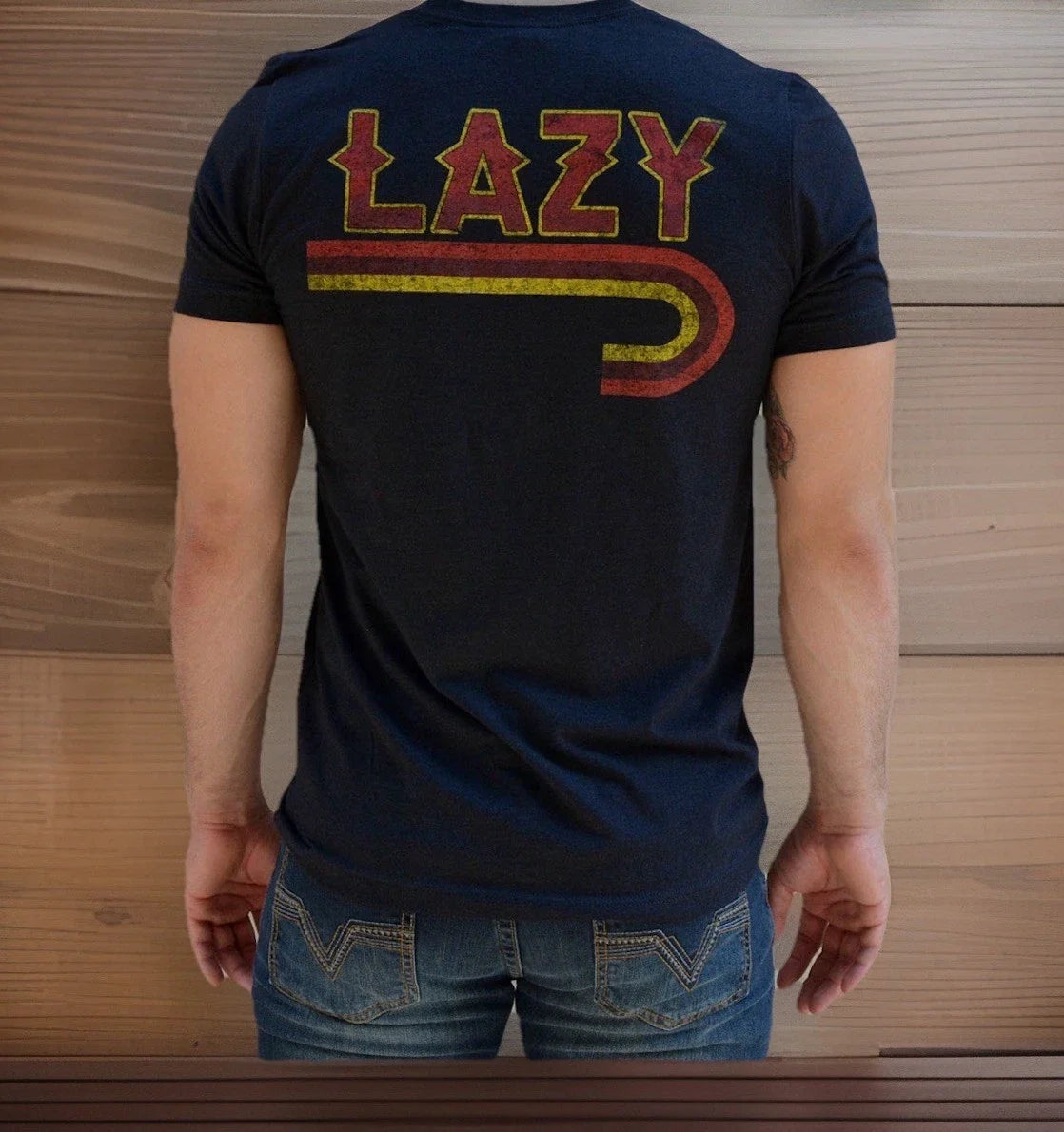 Lazy J Men's Fire Black - Adult & Kids T-Shirts, Sweatshirts & Hoodies apparel design preview 1