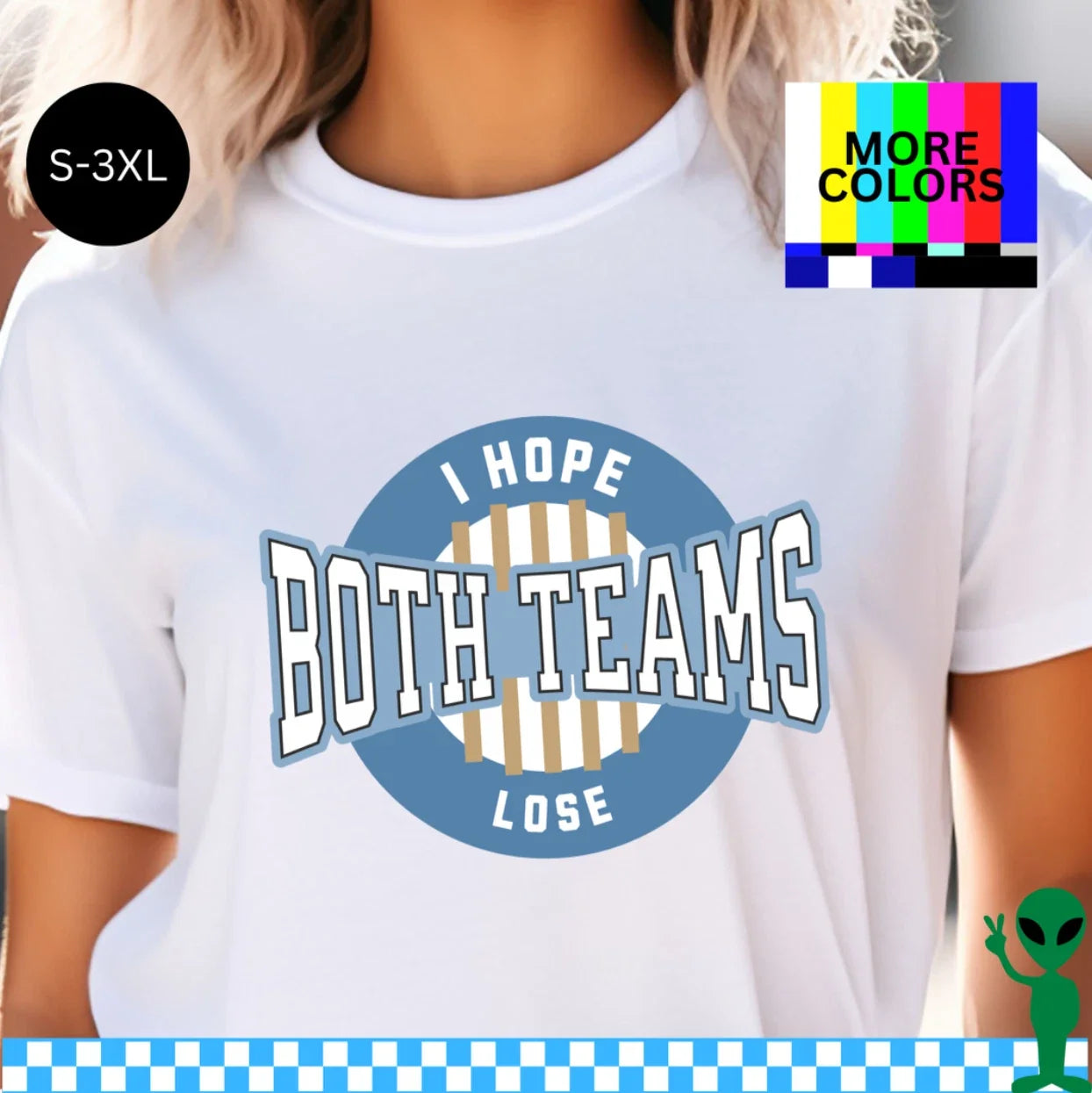 I Hope Both Teams Lose S-3XL Unisex Short Sleeve - Adult & Kids T-Shirts, Sweatshirts & Hoodies apparel design preview 1